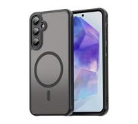 COMAKU Coque Magnétique pour Samsung Galaxy A55 5G, Prime Dur PC + Souple TPU Silicone, Coque Mat Translucide Fine Antichoc, Protection de l'objectif améliorée - Noir