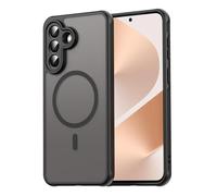 COMAKU Coque Magnétique pour Samsung Galaxy A57 5G, Prime Dur PC + Souple TPU Silicone, Coque Mat Translucide Fine Antichoc, Protection de l'objectif améliorée - Noir