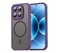 COMAKU Coque Magnétique pour Xiaomi 17, Prime Dur PC + Souple TPU Silicone, Coque Mat Translucide Fine Antichoc, Protection de l'objectif améliorée - Violet
