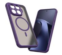 COMAKU Coque Magnétique pour Xiaomi 17T Pro 5G, Prime Dur PC + Souple TPU Silicone, Coque Mat Translucide Fine Antichoc, Protection de l'objectif améliorée - Violet
