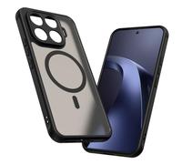COMAKU Coque Magnétique pour Xiaomi 17T Pro 5G, Prime Dur PC + Souple TPU Silicone, Coque Mat Translucide Fine Antichoc, Protection de l'objectif améliorée - Noir