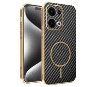 COMAKU Coque Magnétique pour Xiaomi Poco X8 Pro Max 5G, PU Cuir +TPU Silicone avec Cadre Galvanisé Étui Texture Antidérapante et Antichoc Housse Coque - Noir