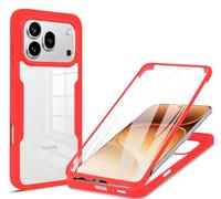 COMAKU Coque pour Honor 600 5G / 600 Pro 5G Case, 360 Degree Full Body Shockproof Protective Cover with Built-in Screen Protecto - Rouge