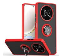 COMAKU Coque pour Huawei Nova Y90, Etui Fin et léger Absorption des Chocs Housse Mince avec Bague 360 Degrés Rotation Stand Protection Cover Bumper Case - Rouge