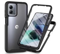 COMAKU Coque pour Motorola Moto G54 5G Case, 360 Degree Full Body Shockproof Protective Cover with Built-in Screen Protecto - Noir