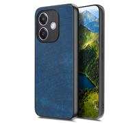 COMAKU Coque pour Oppo A40 4G / A40m / Oppo A60 5G, Prime PU Cuir + TPU Silicone Anti-Empreinte Digitale Antichoc Protection de l'objectif améliorée Housse Coque - Bleu