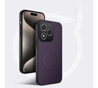 COMAKU Coque pour Oppo A40 4G / A40m / Oppo A60 5G, PU Cuir +TPU Silicone avec Fibre Texture Antidérapante et Antichoc Housse Coque - Violet
