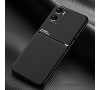 COMAKU Coque pour Oppo A57 4G/Oppo A57s/A57 5G/A77 5G Ultra-Mince PU +TPU Silicone Texture Antidérapante et Antichoc Housse Coque -Noir