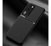 COMAKU Coque pour Oppo A5M / Oppo A5 5G/4G Ultra-Mince PU +TPU Silicone Texture Antidérapante et Antichoc Housse Coque -Noir