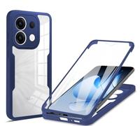 COMAKU Coque pour Oppo A6 Pro 5G Case, 360 Degree Full Body Shockproof Protective Cover with Built-in Screen Protecto - Bleu