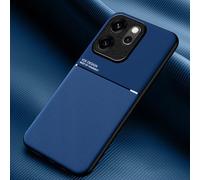 COMAKU Coque pour Oppo Reno 14 FS 5G / Reno 14F 5G Ultra-Mince PU +TPU Silicone Texture Antidérapante et Antichoc Housse Coque -Bleu