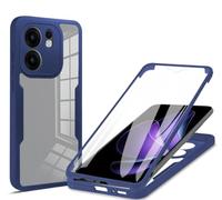 COMAKU Coque pour Oppo Reno 15F 5G/Reno 15 FS 5G Case, 360 Degree Full Body Shockproof Protective Cover with Built-in Screen Protecto - Bleu