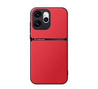 COMAKU Coque pour Oppo Reno 15F 5G/Reno 15 FS 5G Ultra-Mince Premium Cuir PU + TPU Silicone Texture Antidérapante et Antichoc Housse Coque - Rouge