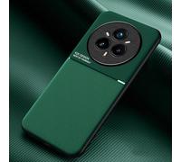 COMAKU Coque pour Realme 14 Pro 5G Ultra-Mince PU +TPU Silicone Texture Antidérapante et Antichoc Housse Coque -Vert