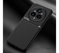 COMAKU Coque pour Realme 14 Pro Plus 5G / Realme 14 Pro+ 5G Ultra-Mince PU +TPU Silicone Texture Antidérapante et Antichoc Housse Coque -Noir