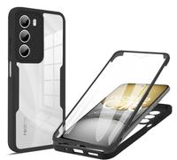 COMAKU Coque pour Realme 14X 5G / Realme C75 4G Case, 360 Degree Full Body Shockproof Protective Cover with Built-in Screen Protecto - Noir