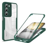 COMAKU Coque pour Realme 14X 5G / Realme C75 4G Case, 360 Degree Full Body Shockproof Protective Cover with Built-in Screen Protecto - Gren