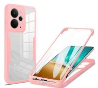 COMAKU Coque pour Realme Note 70T Case, 360 Degree Full Body Shockproof Protective Cover with Built-in Screen Protecto - Poudre