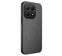 COMAKU Coque pour Xiaomi 15T, PU Cuir +TPU Silicone avec Fibre Texture Antidérapante et Antichoc Housse Coque - Gris