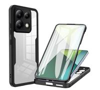COMAKU Coque pour Xiaomi Redmi Note 13 Pro 4G Case, 360 Degree Full Body Shockproof Protective Cover with Built-in Screen Protecto - Noir