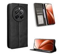 COMAKU Coque Realme 12+ 5G, Etui Portefeuille, Housse Folio en Cuir de Protection pour Realme 12+ 5G - Noir