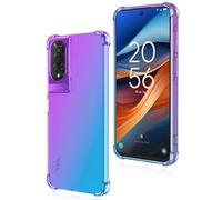 COMAKU Coque TCL 50 SE - Housse Ultra Légère et Fine en TPU avec Protection Antichoc, Élégant Dégradé Transparent Etui pour TCL 50 SE - Bleu Violet