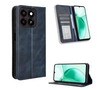 COMAKU Coque ZTE Blade A55, Etui Portefeuille, Housse Folio en Cuir de Protection pour ZTE Blade A55 - Bleu
