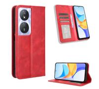 COMAKU Étui à Rabat et Folio pour Honor 90 Smart de Rouge