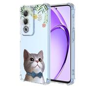 COMAKU Femme Coque Compatible avec Oppo A80 5G, Transparente TPU Silicone 3D Relief Motif Filles Souple Protection Case Cover - Chatons Frais