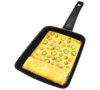 Comal Para Tortillas, plaque à crêpes antiadhésive avec poignée, poêle à griller en fonte chaleur uniforme, poêle plate légère pour œufs, bacon, petit-déjeuner, plaque de cuisson de 7, 5 × 6 pouce