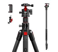 COMAN 182cm Trépied Horizontal cm avec Colonne Centrale et rotule 360°, Monopode détachable avec Plaque Arca QR, pour appareils Photo Reflex numériques, Charge maximale : 5 kg