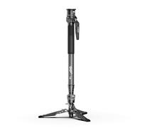COMAN One-Click Lift en Fibre de Carbone Monopode 165cm avec Trépied à Dégagement Rapide, Compatible avec Les Appareils Photo, Les Reflex et Caméscopes, Capacité de Charge Maximale de 20kg (M1Pro)