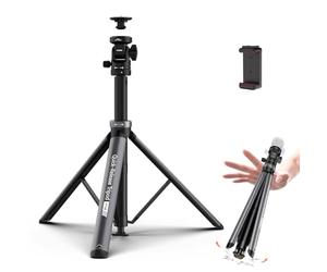 COMAN Support d'éclairage MT68 - Ouverture automatique - Réglable - Portable - 211,8 cm - Trépied pour téléphone avec tête sphérique à dégagement rapide - Vis 1/4 - Convient pour appareil photo reflex