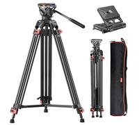 Coman Trépied Appareil Photo - Stabilisateur Appareil Photo Max Load De 17.6Lb/8Kg Pivotement Flexible à 360° Et Inclinaison De +90°/-75, Compatible avec Têtes DJI 2/3, Manfrotto