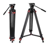 COMAN Trépied d'appareil Photo 188 cm trépied d'appareil Photo Professionnel Robuste pouvant contenir 8 kg avec Sac en Tissu, Plaque de dégagement Rapide, trepied Appareil Photo