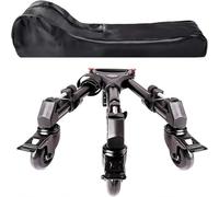COMAN Trépied professionnel - Robuste avec support de pied réglable avec roues verrouillables et étui de transport compatible avec la plupart des trépieds, parfait pour les appareils photo, caméscopes