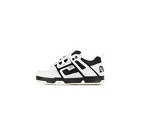 Comanche Chaussures de skate en cuir blanc/noir/blanc pour hommes WHITE/BLACK/WHITE LEATHER 42,5