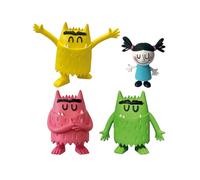 Comansi Ensemble de Figurines Nuna, Calme, Joie et Amour, Jouet du Monstre coloré d'Anna Pleines, Figurines à Collectionner et ressources émotionnelles pour Enfants