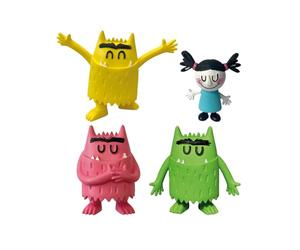 Comansi Ensemble de Figurines Nuna, Calme, Joie et Amour, Jouet du Monstre coloré d'Anna Pleines, Figurines à Collectionner et ressources émotionnelles pour Enfants