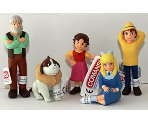 Comansi Heidi - Set 5 figurines Heidi Peter Claire Grand-Pere Joseph 5 - 9 cm