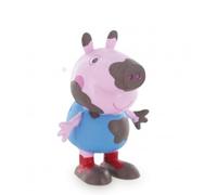 Comansi- Peppa Pig : Mini figurine George de boue, multicolore, 5,5 cm (Y99688) COMANSI