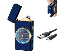 COMANYI Briquet à Arc électrique - Rechargeable par USB - Briquet tempête - Coupe-Vent - Rechargeable - pour Bougies de Cuisine - Cadeau (Bleu, uni)