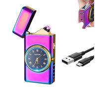 COMANYI Briquet à Arc électrique - Rechargeable par USB - Briquet tempête - Coupe-Vent - Rechargeable - pour Bougies de Cuisine - Cadeau (Multicolore, uni)