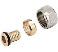 COMAP 835261 Raccord mécanique à Compression pour Tube PER-M22-16x1,5-Finition nickelé, Doré