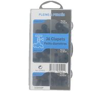 COMAP Coffret de 36 clapets pleins et percés d'étanchéité pour robinet - Petits diamètres : 11x5, 12x5, 13x6, 4x14x5, 4x15x5, 4x16x5 - Joint pour robinet - S279502
