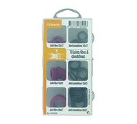 COMAP Coffret de 70 Joints d'étanchéité fibre/caoutchouc pour raccord - Dimensions 20x27, 12x17, 15x21 - Rouge et Noir - S278505