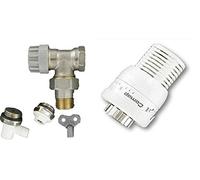 Kit S1 M28 complet thermostatique équerre 1/2'' (15x21)et accessoires