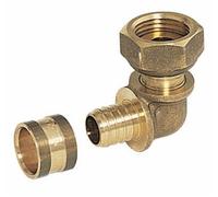 COMAP Raccord PER à glissement - Coude à écrou tournant - Diamètre ⌀16x1,5 mm - Femelle 1/2" (15x21) - Pexy pour Tubes PER - 4294