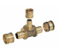 COMAP Raccord PER à glissement - Té réduit - Diamètre ⌀16x1,5-12x1x1-16x1,5 mm - Pexy pour Tubes PER - 4303