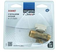 COMAP Robinet d'installation intérieur gaz naturel - Gaz de ville - M1/2" (15x21) - S651009